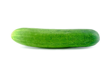 raw cucumber on white background