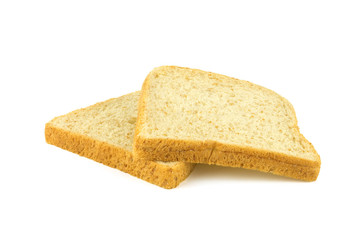 Fototapeta na wymiar two bread on white