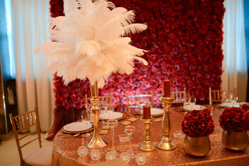 Beautiful red and gold decoration