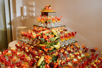 Sweet fruit table for special day
