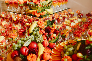 Sweet fruit table for special day
