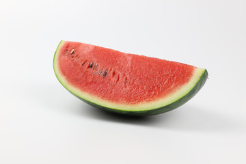 Watermelon slices on white background