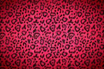 Pink cartoon leopard skin pattern, wide detailed background © EvgeniyBobrov
