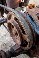 The engine belt is a strip of material used in various technical applications