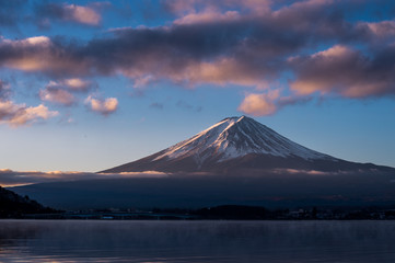 Mount Fuji reflected in Lake Kawaguchiko