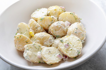Potato salad closeup