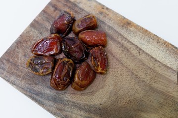 dates on a wooden table