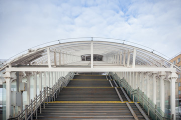 The entrance to the pedestrian tunnel