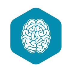Brain mind icon. Simple illustration of brain mind vector icon for web design isolated on white background