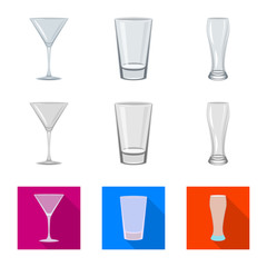 Vector design of form and celebration icon. Set of form and volume stock symbol for web.