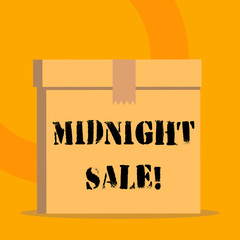 Handwriting text Midnight Sale. Conceptual photo store will be open until midnight with big discount to items