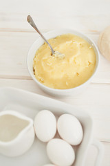 cooking food, cooking ravioli with potatoes, healthy vegetarian food