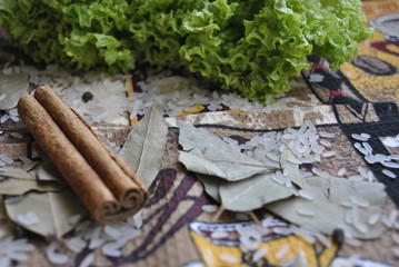 the saald on the table