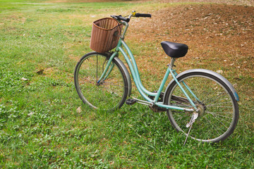 Fototapeta premium Beautiful vintage bicycle in park