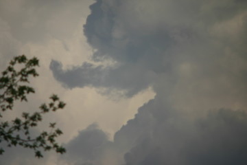 dramatic sky with clouds