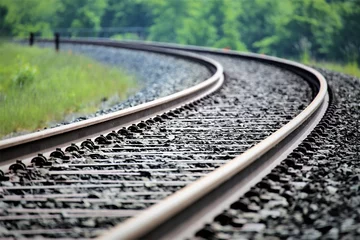 Foto op Plexiglas Treinspoor spoorrails
