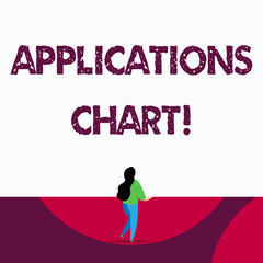 Text sign showing Applications Chart. Business photo text graph used to study how a process changes over time