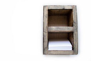 Wooden organizer for notes