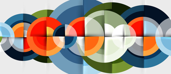 Obraz premium Circular geometrical design template