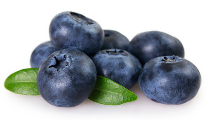 Fresh blueberry on white background