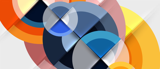 Obraz premium Circular geometrical design template