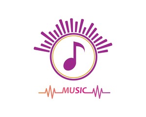 music,equaizer and sound effect ilustration logo vector icon