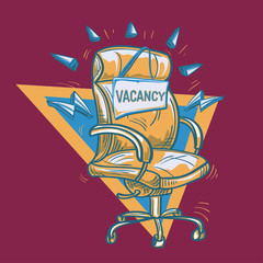 Job Vacancy Sign Office Chair
