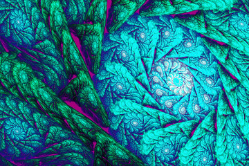 Abstract fantasy ornament pattern. Creative fractal design for greeting cards or t-shirts