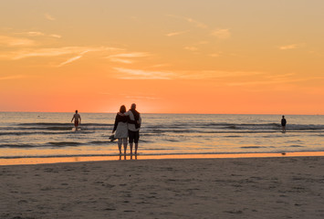 Sonnenuntergang am Nordseestrand