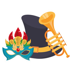 Carnival circus festival cartoons vector illustration