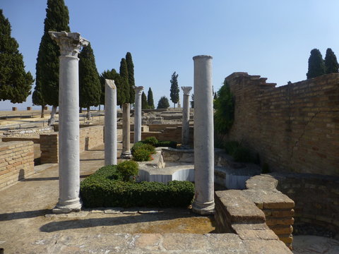 Ancient roman city of Italica, Santiponce, near Seville.Andalusia, Spain
