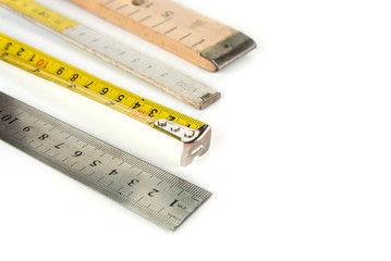 Various meters on a white background with pencil