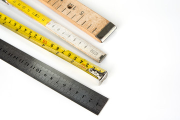 Various meters on a white background with pencil