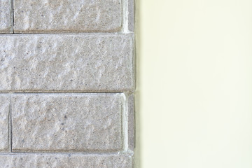 Old gray brick wall texture haft fame