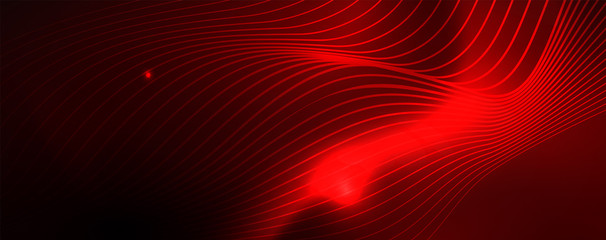 Shiny neon lines techno magic futuristic background, magic energy space light concept, abstract background wallpaper design