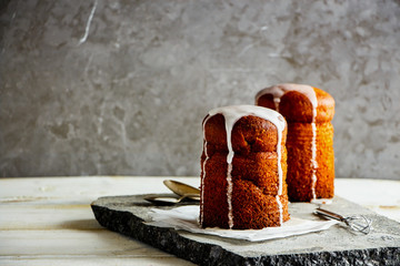 Easter Cakes on stone board