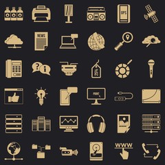 Site information icons set. Simple style of 36 site information vector icons for web for any design