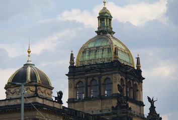 national museum in Prague with glass dome