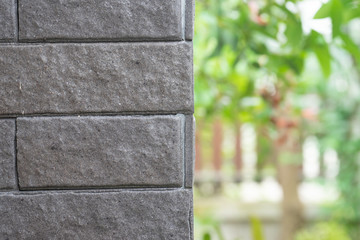 Old gray brick wall texture haft fame