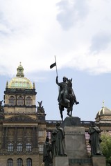 Fototapeta premium statue of knight Saint Wenceslas in Prague