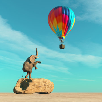 Elephant to balloon