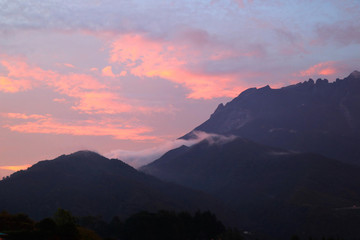 Mount Kinabalu at sunset - Borneo Malaysia Asia