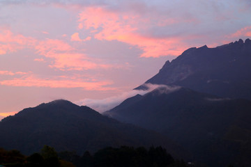 Mount Kinabalu at sunset - Borneo Malaysia Asia