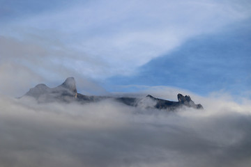 Mount Kinabalu with clouds - Borneo Malaysia Asia