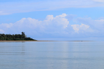 Sea bay with mountains - Santubong Borneo Sarawak Malaysia Asia