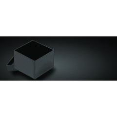 gray box isolated on white background