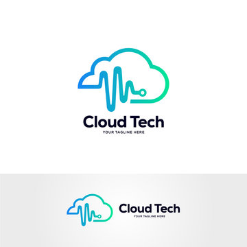 health cloud logo design concept, vibe logo designs, tech logo design template