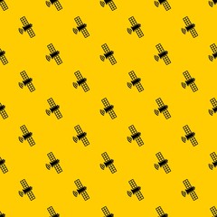 Space satellite pattern seamless vector repeat geometric yellow for any design