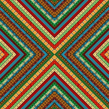 Colored african geometrical motifs background