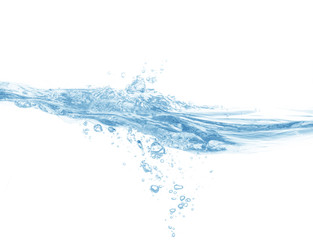 water splash isolated on white background, beautiful splashes a clean water 